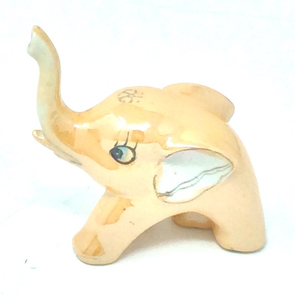 Vintage lusterware peach elephant - Picture 2 of 10